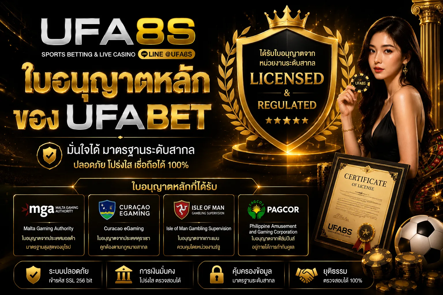 ใบอนุญาตหลักของ UFABET